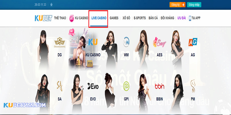 Casino live cùng các dealer xinh đẹp, nóng bỏng